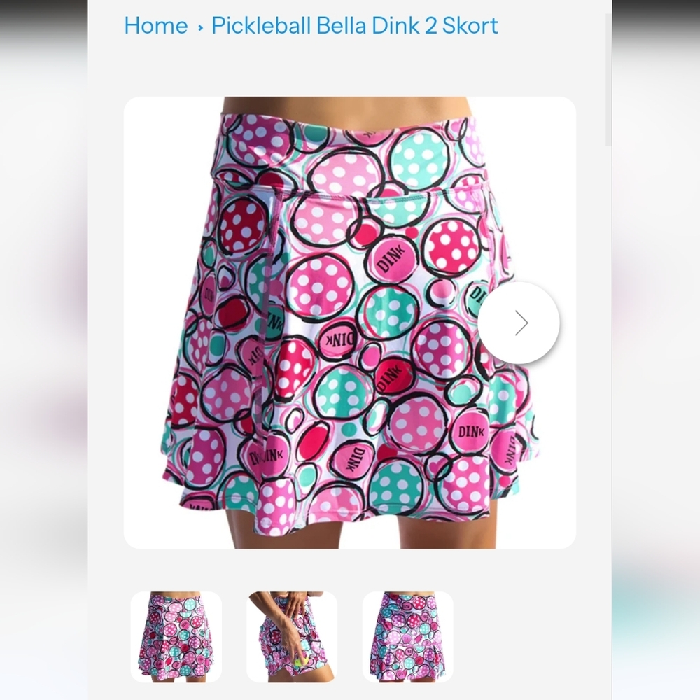 PICKLEBALL SKIRT by Bella Bella Sz m - Picture 4 of 8
